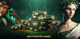 Crowngreen New Frontier Games provider banner with casino elements