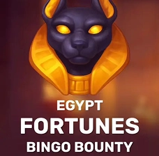 Crowngreen Egypt Fortunes Bingo Bounty game with golden Anubis statue