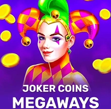 Crowngreen Joker Coins Megaways slot with colorful jester character