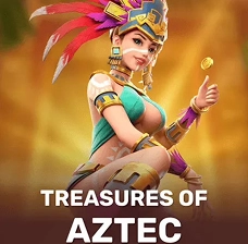 Crowngreen Treasures of Aztec slot with ancient gold and Aztec warrior