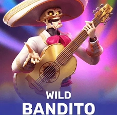 Crowngreen Wild Bandito slot featuring a mariachi outlaw with guitar